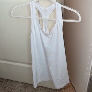 Lululemon racer back white tank size 6